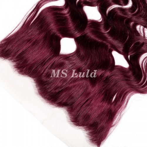 Body Wave #99J Virgin Human Hair 4x4 13x4 Transparent Lace Closure/Frontal | Human Hair Wig | Lace Front